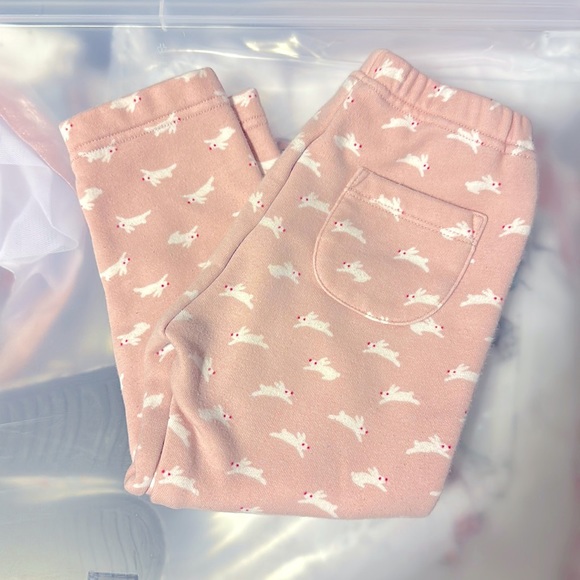 Uniqlo Toddler Pink Rabbit Fleece Leggings - Picture 2 of 3